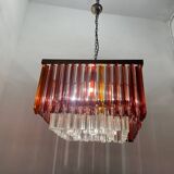 Lustre Triedri à prisme en verre de Murano années 1970