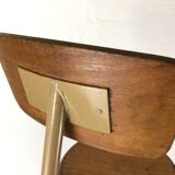 Industrial chair with metal and wood screws