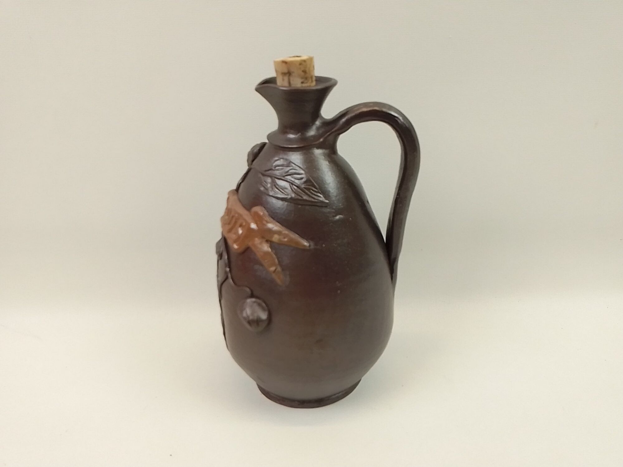 Bouteille Calvados en grès une anse 22 cm