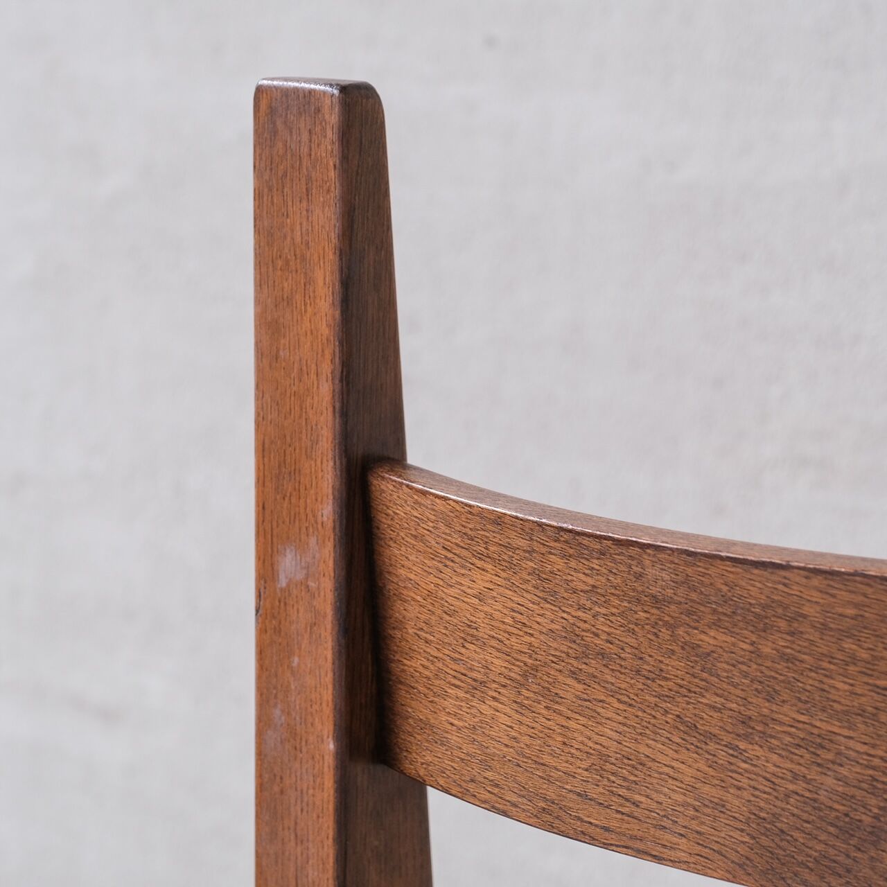 Set of Six Leather and Oak Mid-Century Dutch Dining Chairs