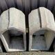 Set of 4 Art Deco style planters in reconstituted stone, 20th century