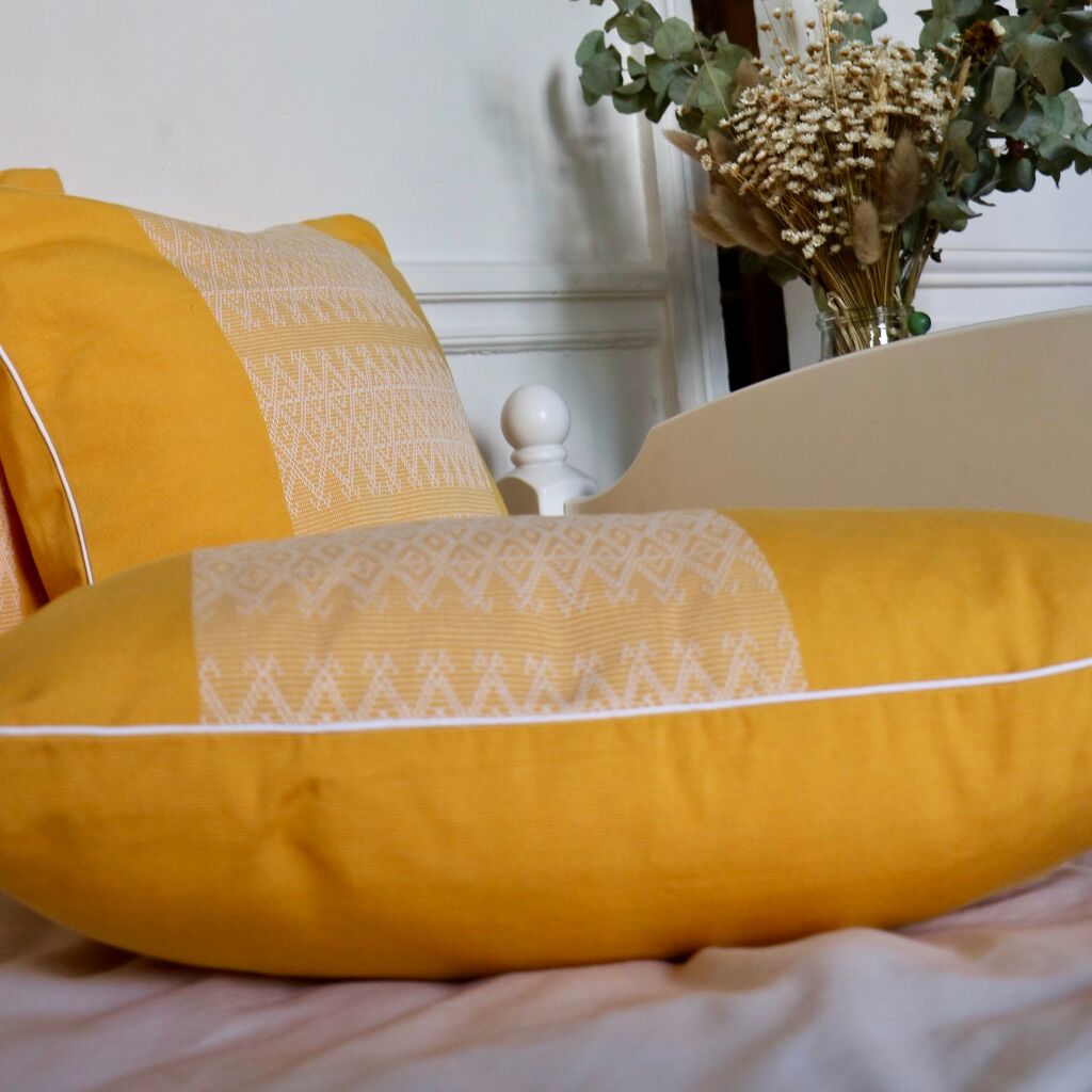 Yellow seomi cushion