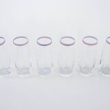 Set of six glasses, Italian design, 1970s, made in Italy