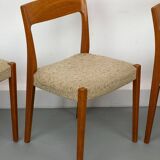 Set of 4 Teak and Wool Dining Chairs by Swegards, Sweden, 1960s