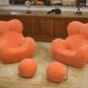 Pair of "Mamma" armchairs with footrest by Gaetano Pesce