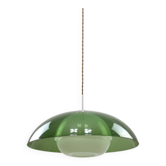 Italian Space Age Green Pendant Lamp in Acrylic Glass, 70s