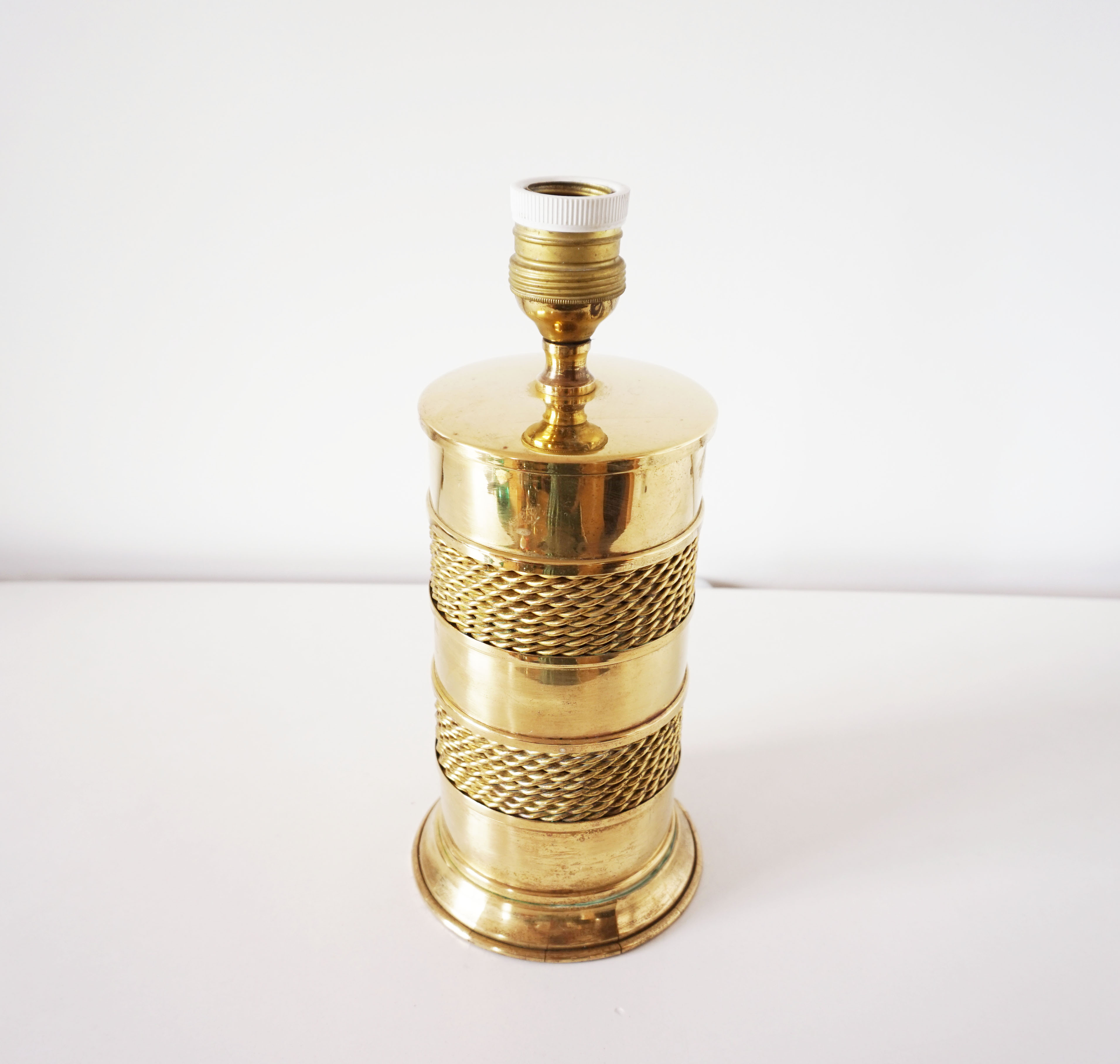 Vintage golden metal lamp foot