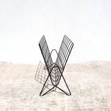 Metal wire magazine rack 1980
