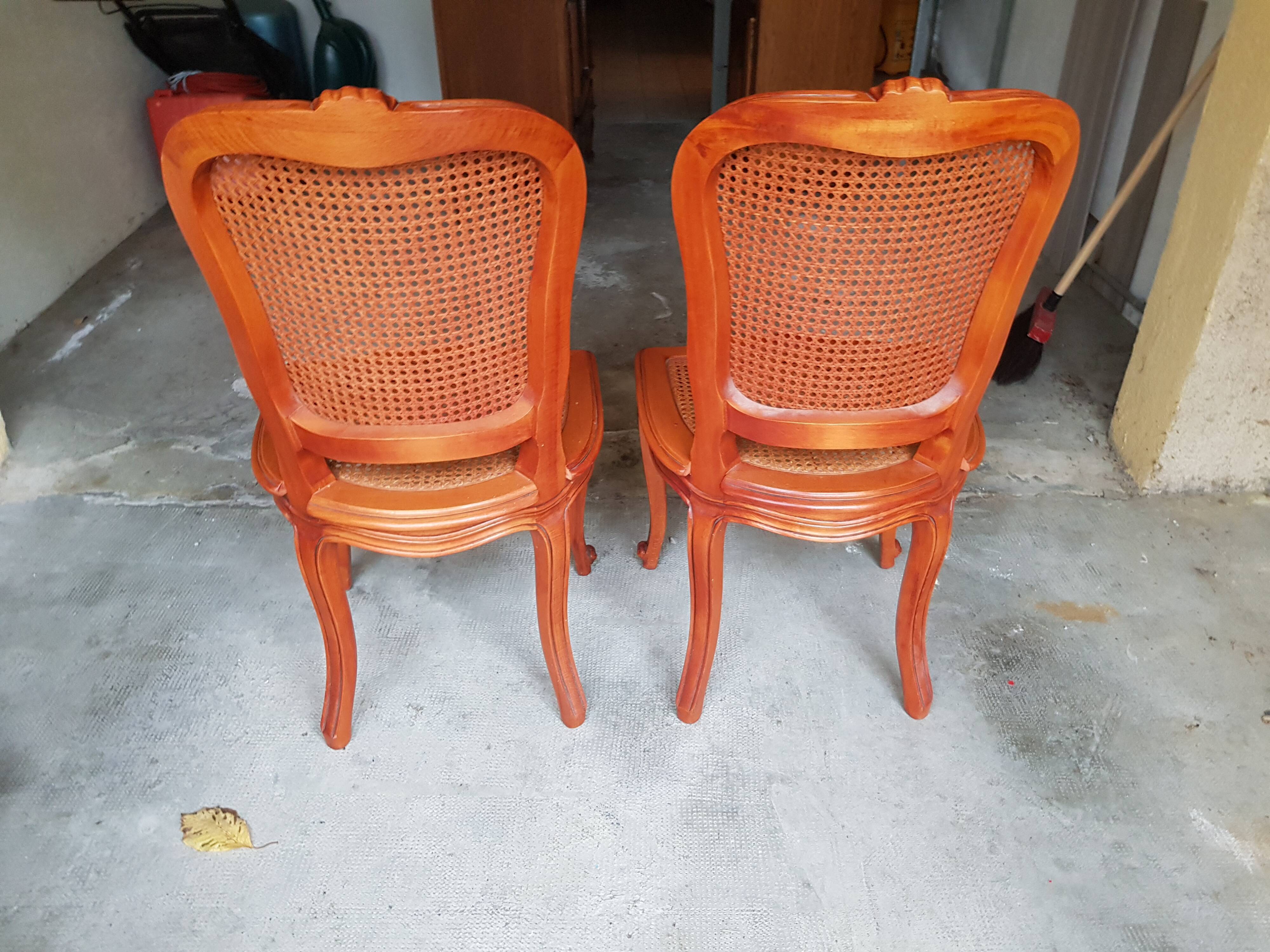 Pair of vintage wooden chairs