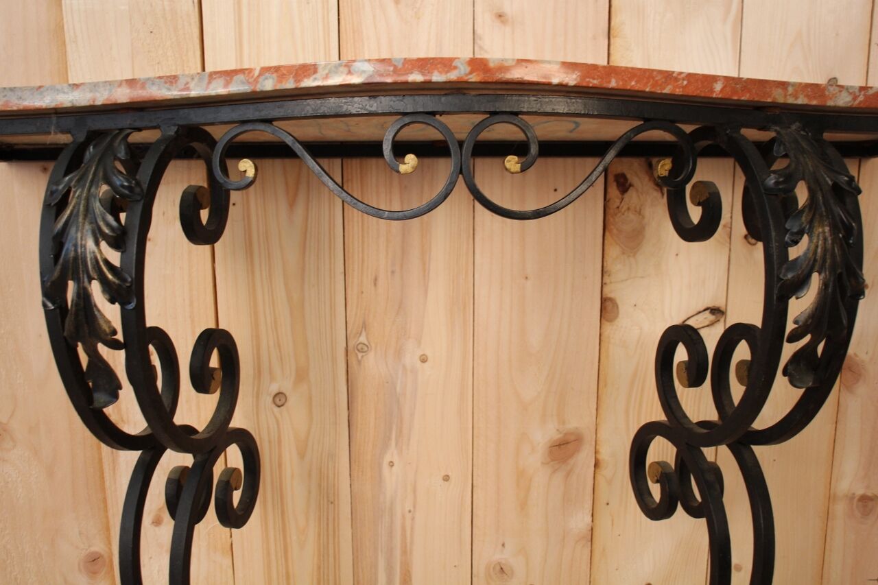 Forged iron console from the 1940s