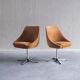 Set of 2 mid-century modern cocktail chairs