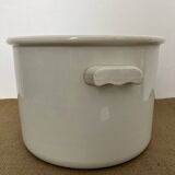 Large white earthenware pot - Creil and Montereau