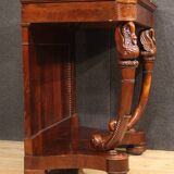 Majestueuse console époque Empire aux cygnes en acajou vers 1800-1820
