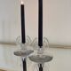 Art Deco crystal candle holder