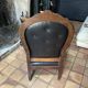 Voltaire armchair in black leather
