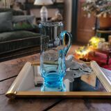 Blue pitcher – blown glass – 1970s