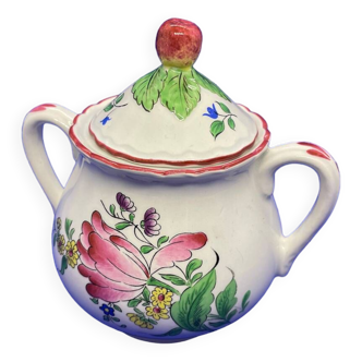 Luneville porcelain sugar bowl