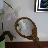 Hand-facing mirror bronze art nouveau style 1920