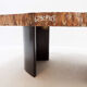 Red petrified wood coffee table from Arizona: 114x88cm