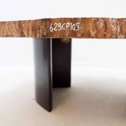 Table basse en bois pétrifié rouge d'Arizona : 114x88cm