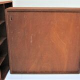 Two wall shelves with solid wood compartments design 80s