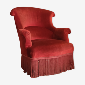 Velvet toad armchair