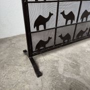 Wrought iron fireplace screen Les Marolles 1950