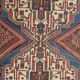 Handwoven wool antique persian area rug 124x250cm
