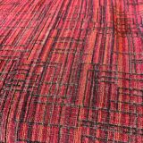 Vintage black and red sofa / three-seater / sofa bed