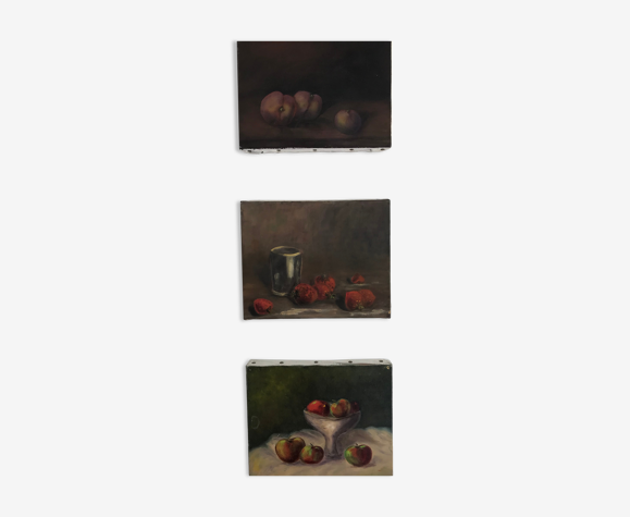 Lot de 3 natures mortes