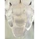 Italian Petals Murano Glass Chandelier in Transparent Diamanté Glass
