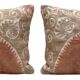 Set of 2 vintage embroidered cushion covers 43x76 cm