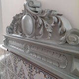 Jade patina pediment