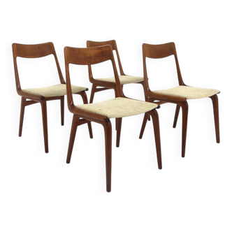 4 chaises "Boomerang / 370", Alfred Christensen, Slagelse, Danemark, 1950