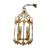 Gilded bronze lantern, 2 lights, 50s