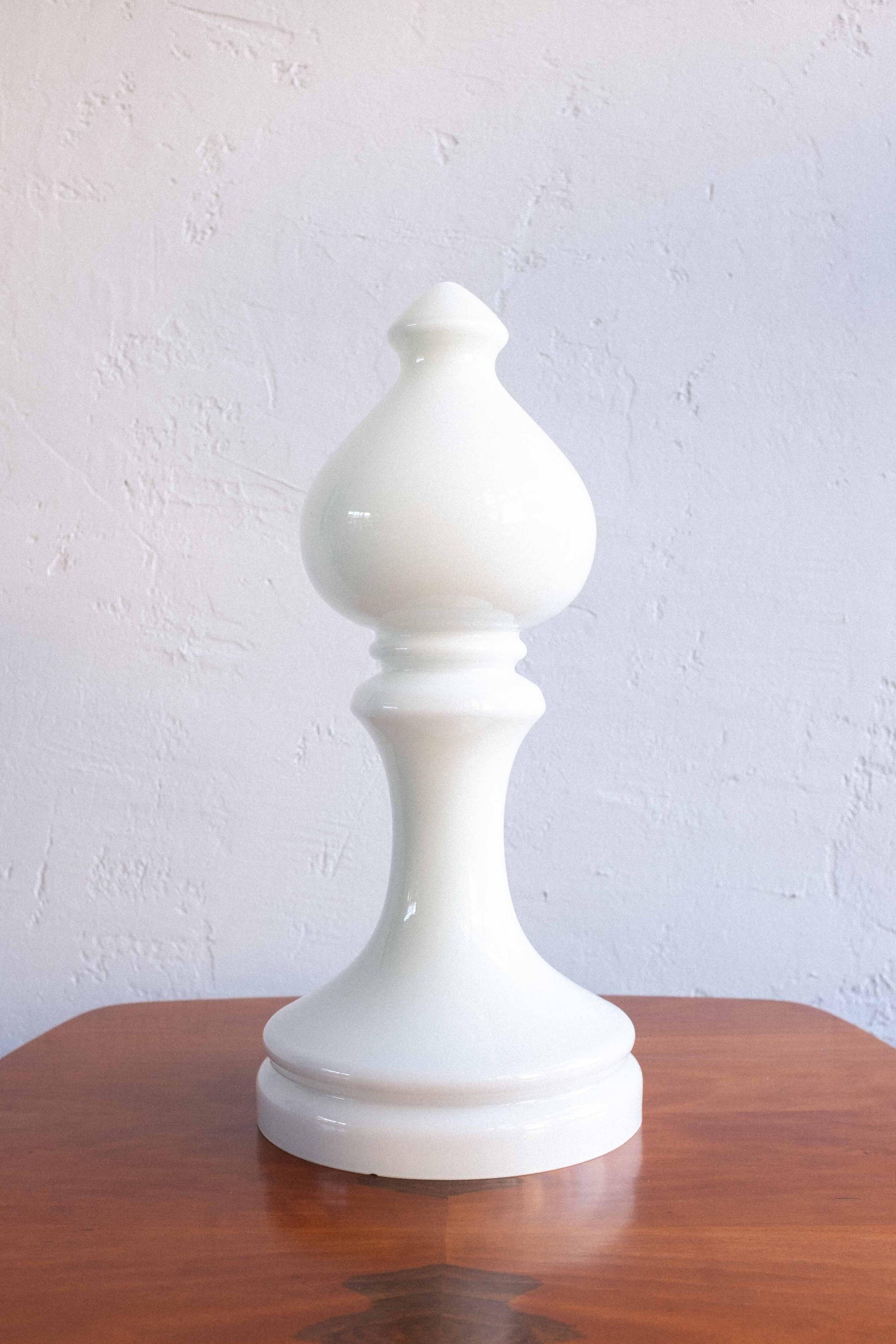 Vintage Czechoslovak Bishop Glass Lamp by Ivan Jakeš, 1970s