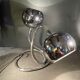 Flexible "snake eye balls" lamp by Goffredo Reggiani, chrome steel 1970s