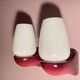 Pair of vintage Italian Greggio Space Age wall lights 60/70 opalines Made