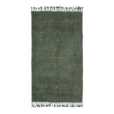 Tapis vert foncé pour salon, tapis kilim vintage, 157 x 278 cm