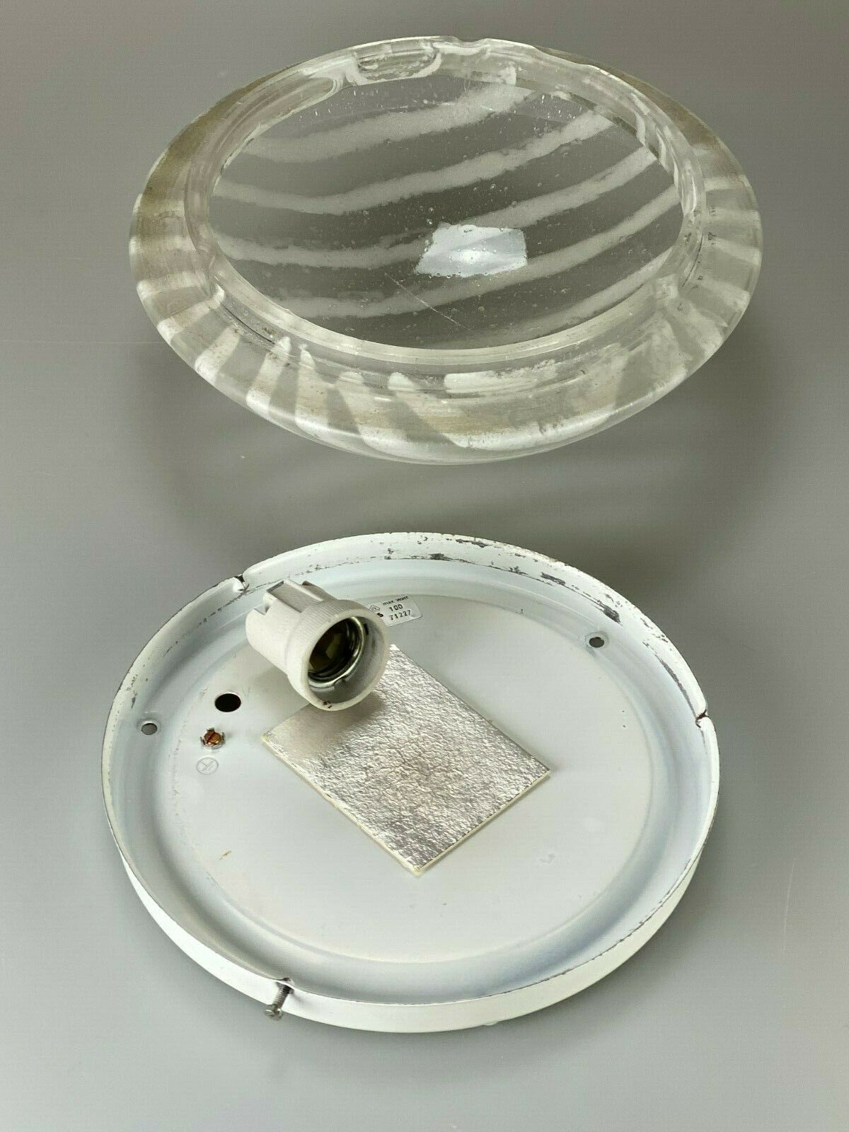 Plafoniere ceiling lamp glass space design lamp 70s