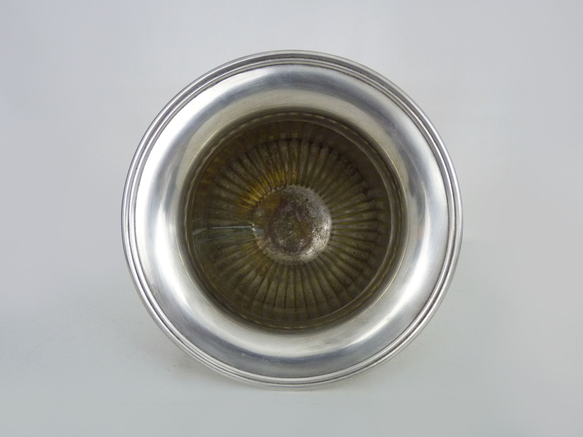 Champagne bucket shape Vintage Medici in silver metal. Year 60 70