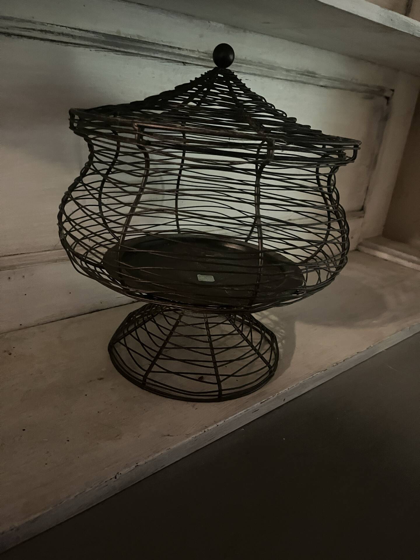 Wrought iron candle holder