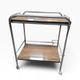 Vintage chrome bar cart/rolling table/tea trolley