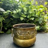 Brass Art Nouveau cache pot