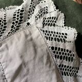 Monogram linen sheet, late 19th century.