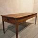 Antique French oak dining table with pine top – 19th century