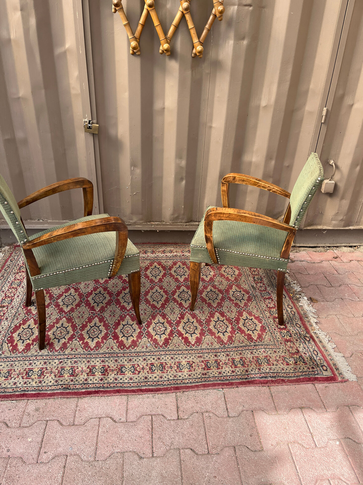 Pair of bridge armchairs