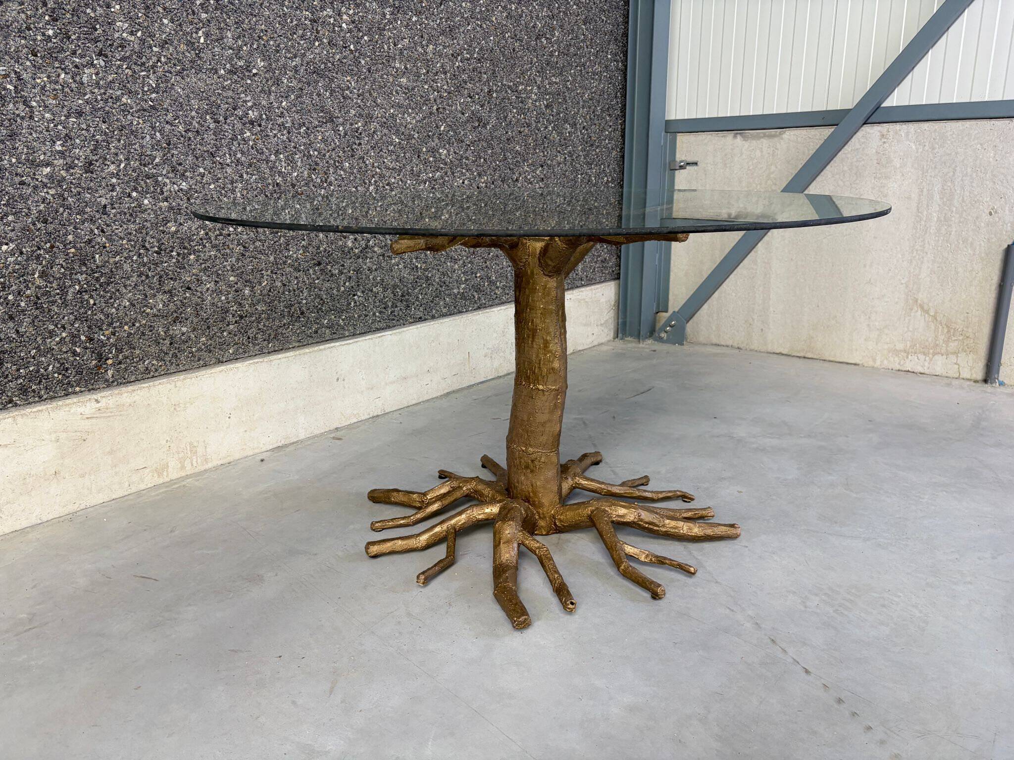 Table à manger en branche d'arbre, années 1980