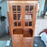 Louis XV style rosewood marquetry display case