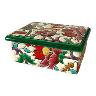 Rectangular jewelry box in Longwy enamels